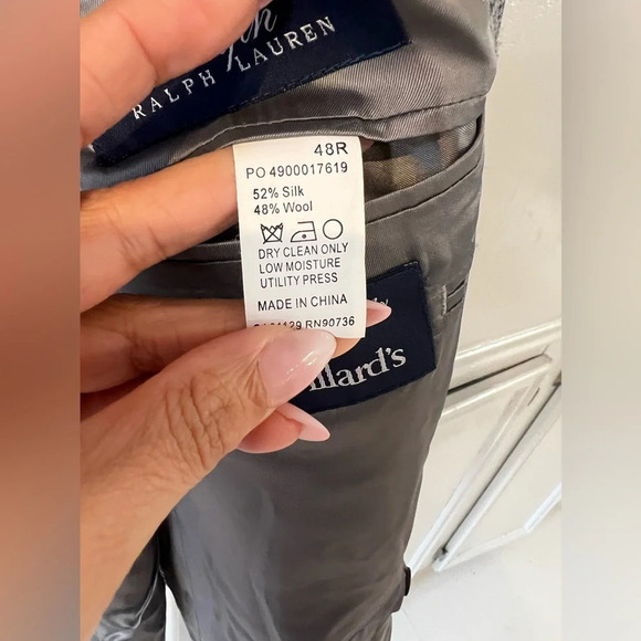 Ralph Ralph Lauren Blazer Gray/Black 48R - Picture 2 of 2